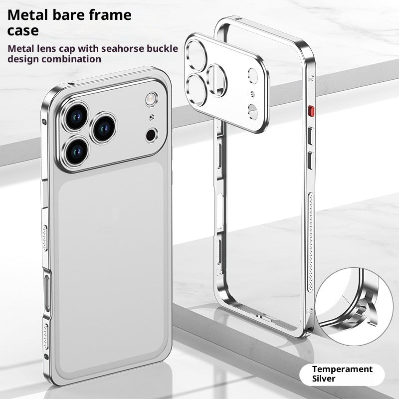 Convient pour 1716promax Seahorse Buckle Frame with Lens Phone Case 15 Metal