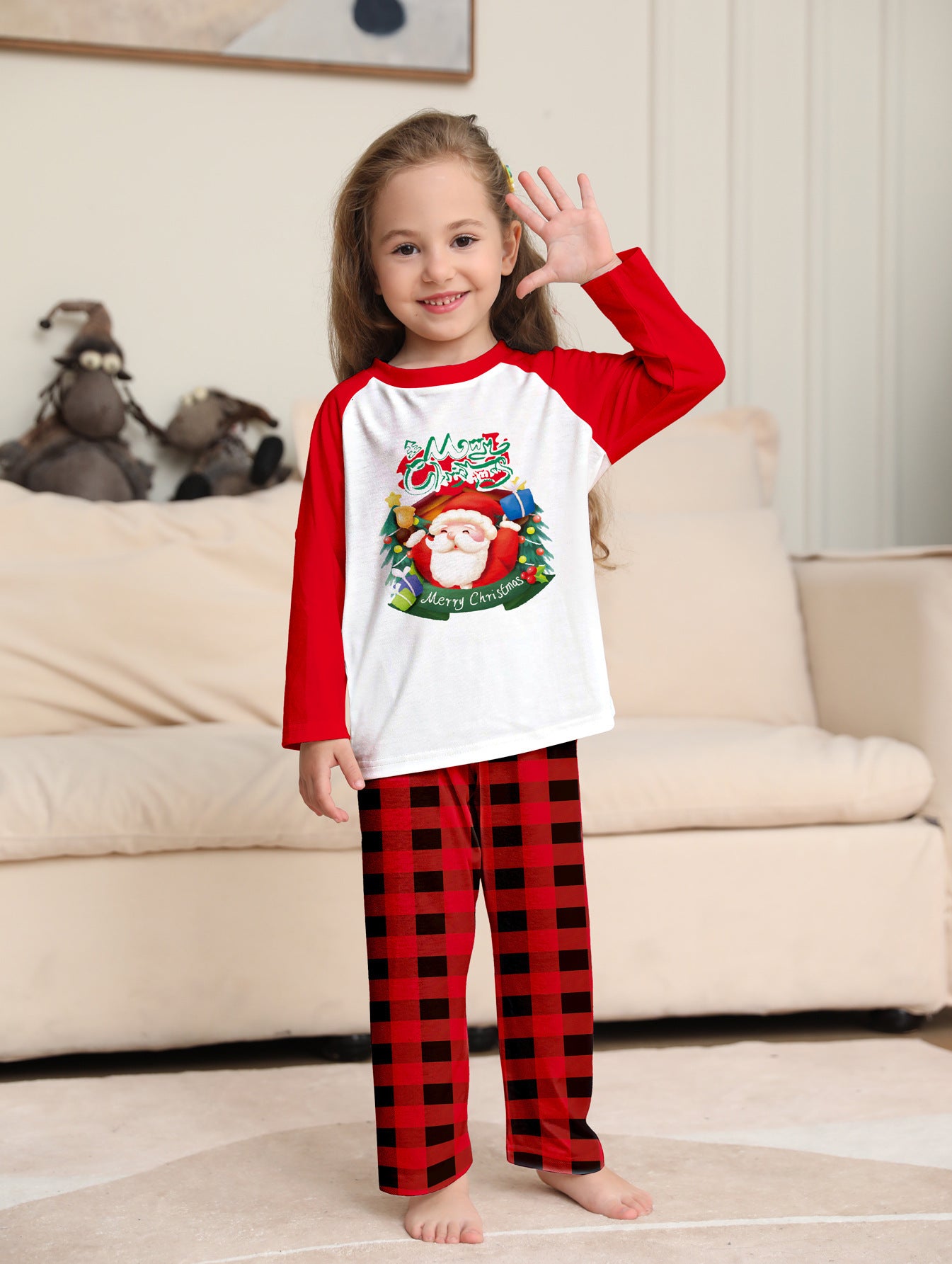 Pantalon de caricature imprimé manches longues costume de vacances