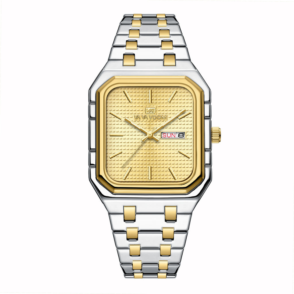 Homme Casual Élégant montre carrée lumineuse