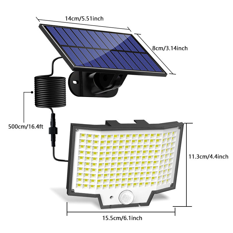 Balcon extérieur Yard Lampe LED Solar Split télécommande