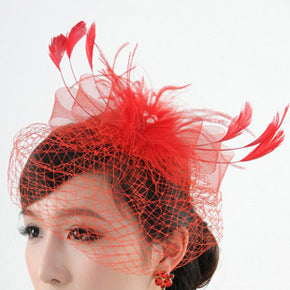 Fleur de tête de maille de plume de mariée