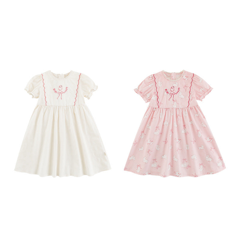 Robe Dentelle Bow Filles Robe Une pièce