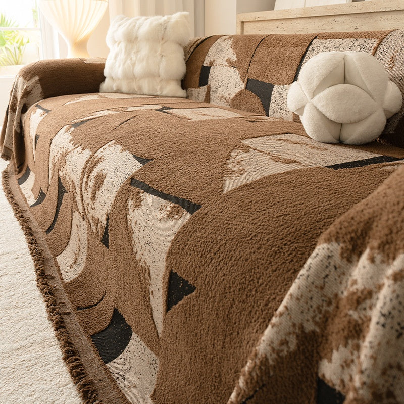 Demi-plush poids lourd Automnehiver Couverture entièrement antidérapante