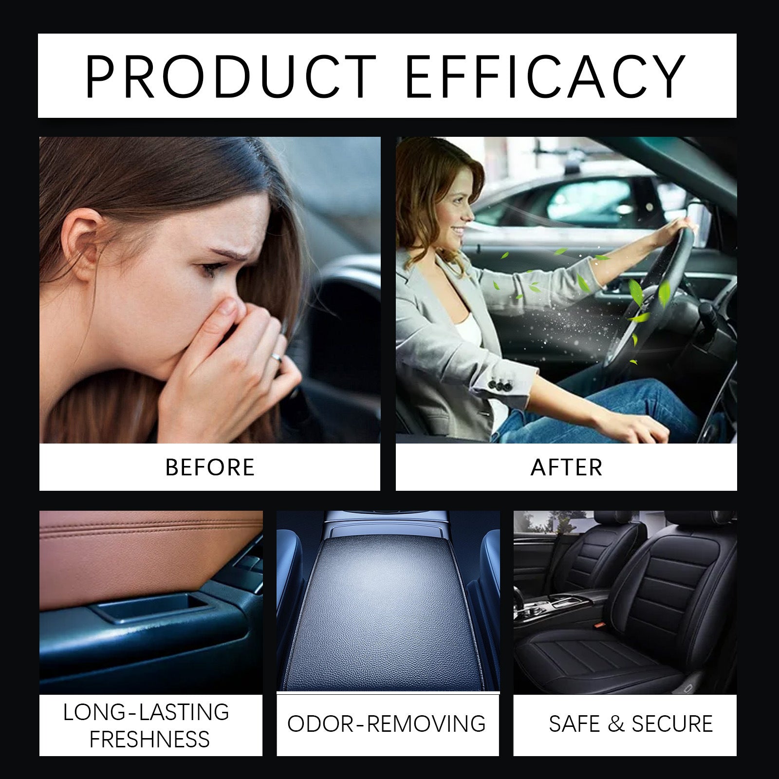 Homois Voiture Air Freshener Désodorisant de la fragrance de voiture Spray désodorisant de la toilette pour la maison U