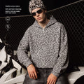 Veste sweat zippée à capuche en maille gaufrée