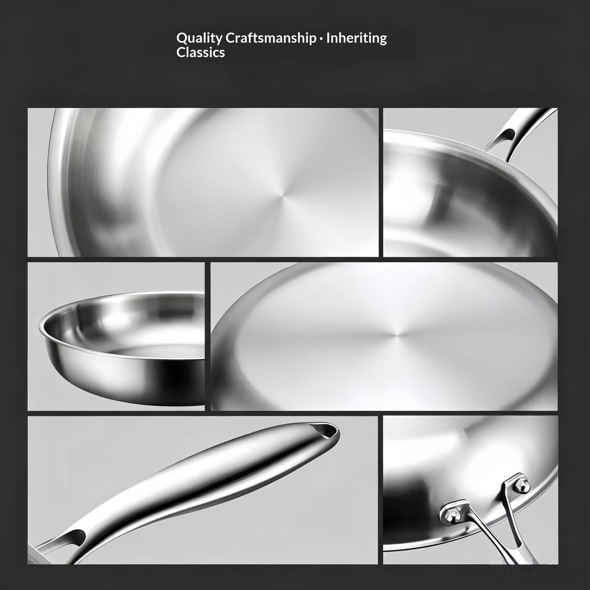 304 Stainless Steel Non-stick Frying Pan