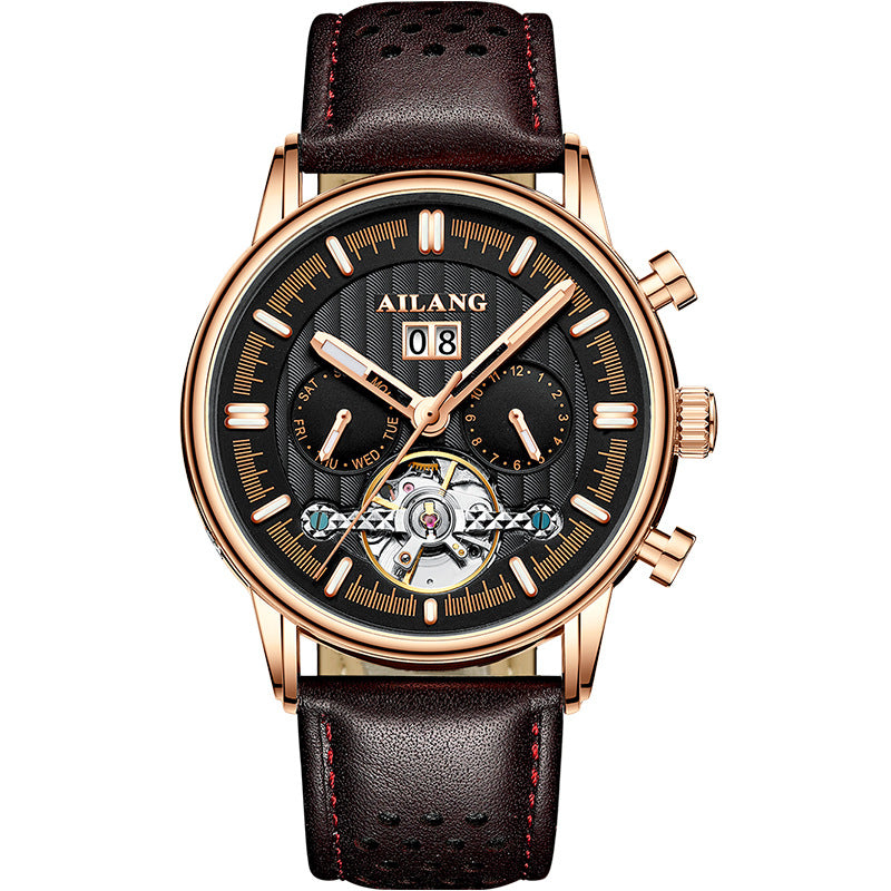 Tourbillon Multi-fonctions Montre mécanique automatique homme