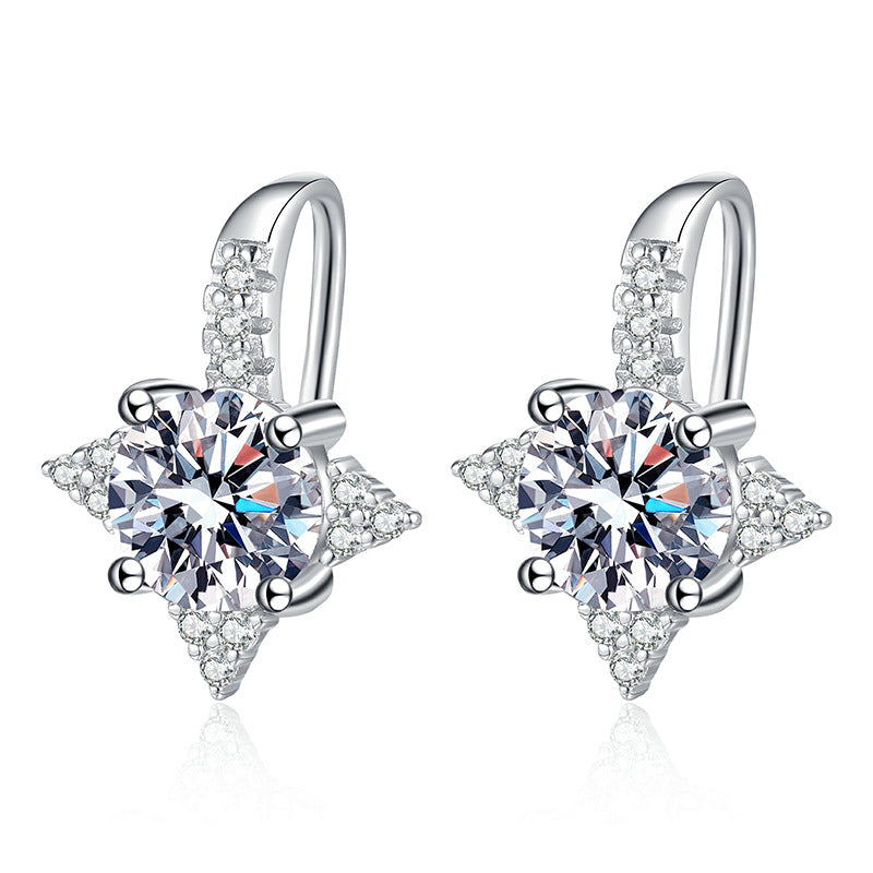 Boucles d'oreilles d'étoiles octagonales