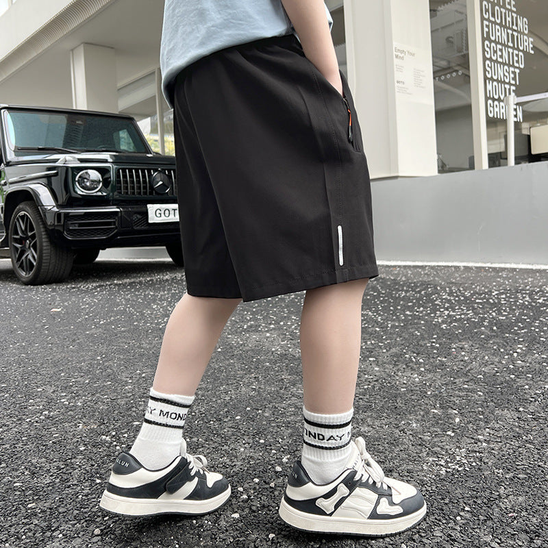 Boys' Ice Silk Thin Fifth Length Shorts