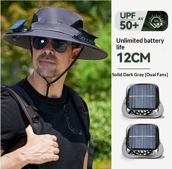 Chapeau d'éventail de pulvérisation Cooling Sunshade Chapeau Fisherman