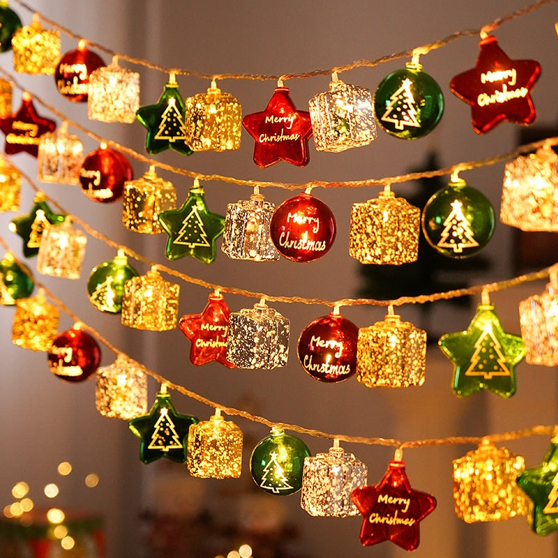 Balle électroplaçante couleurs lumières chaîne arbre de Noël pendentif XINGX