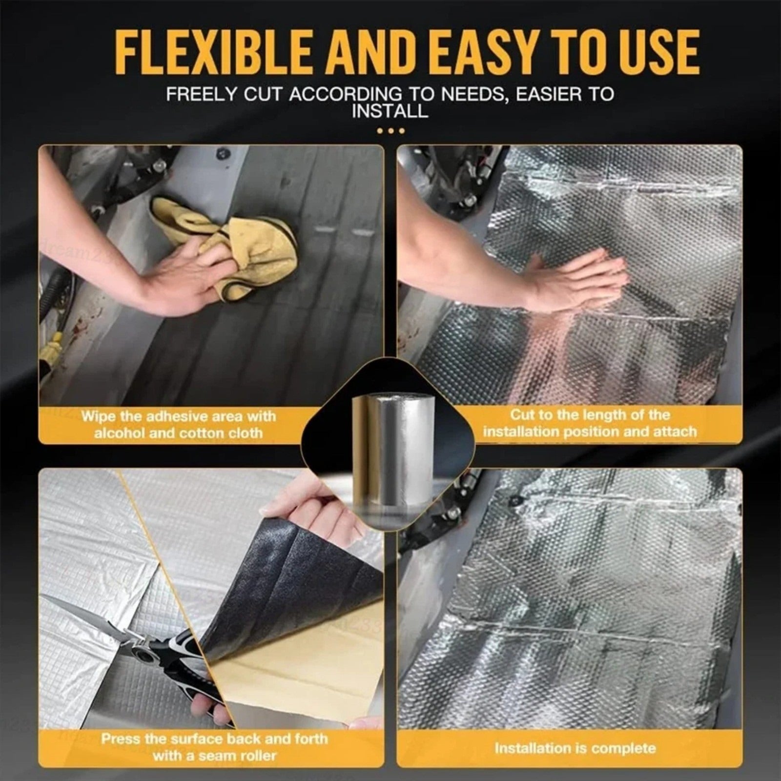 4M&10M Tapis auto-adhésif d'isolation de voiture--Protection du son
