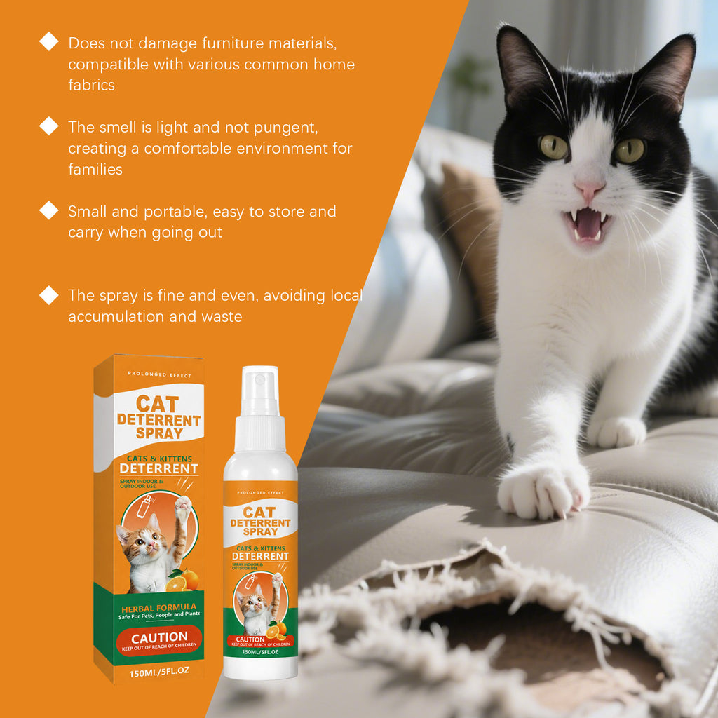 Spray anti-chat extérieur - Formule non toxique sécuritaire pour garder les chats loin de Garden Yard Pa