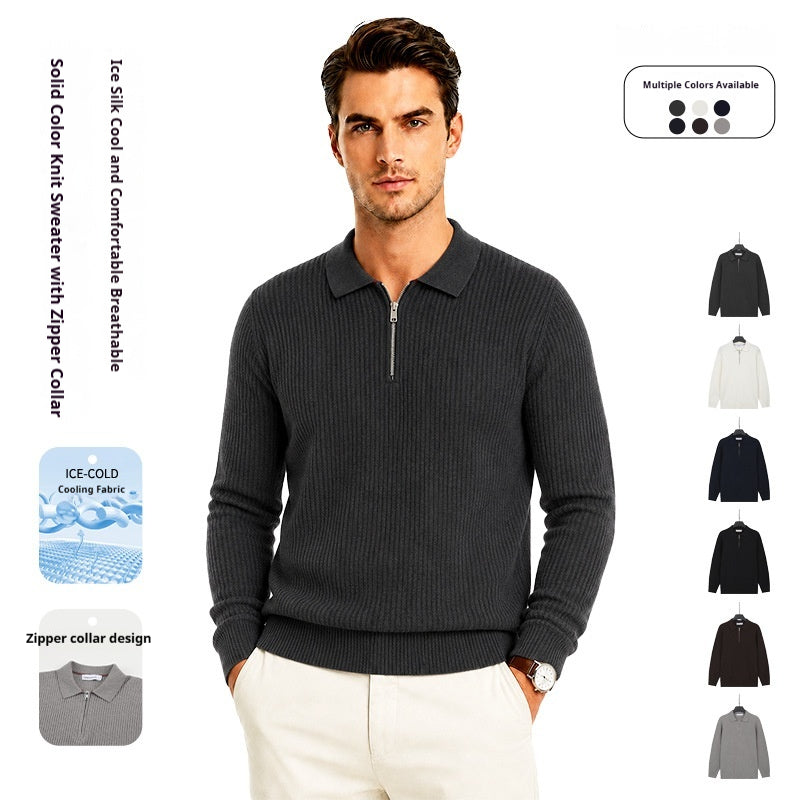 Pull-over casual en col roulé pour hommes