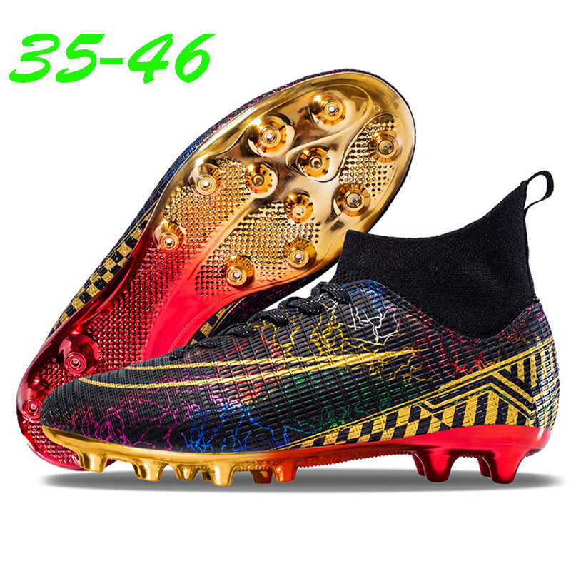 Haut-top Soccer Chaussures de formation de fond plaqué or Chaussures collège étudiant artificiel G