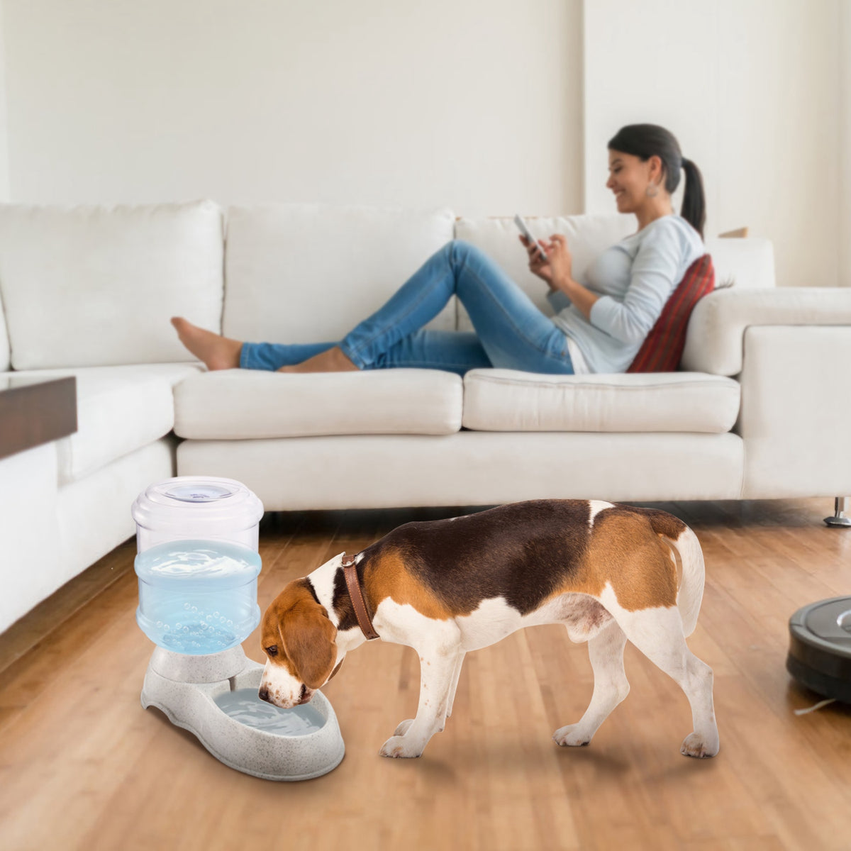 3.5L 1Gal Animaux de compagnie distributeur d'eau auto-distributeur Gravité Animaux de compagnie alimentation d'eau automatique Pet Wate
