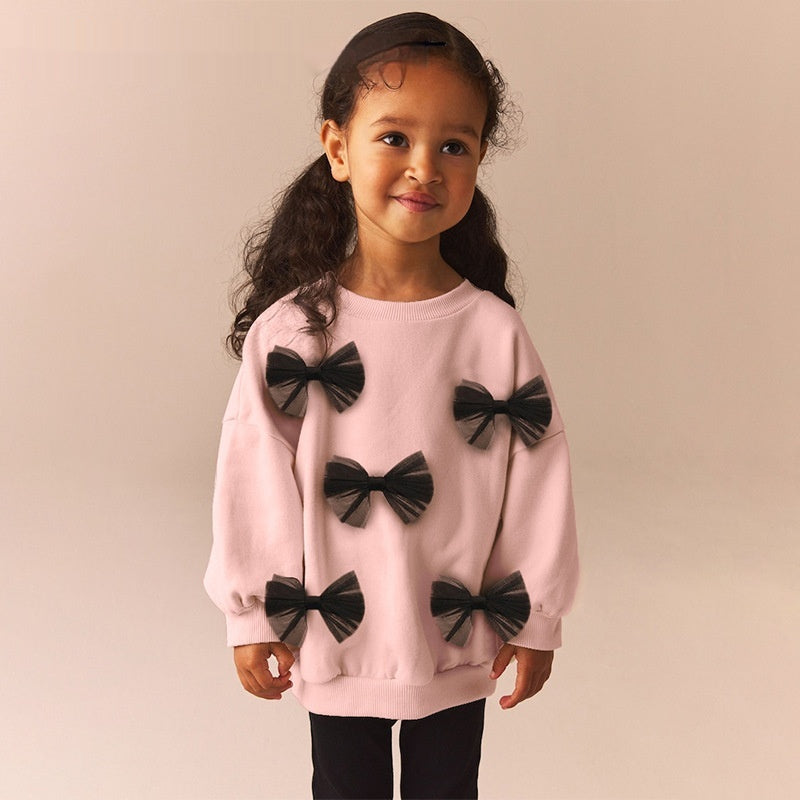 Filles Col rond Manches longues Pull-over occasionnel