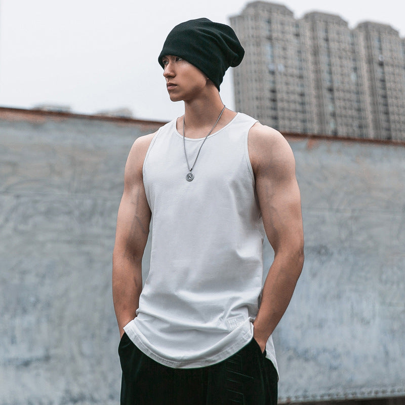 Summer Sports Vest Male Fitness Pure Coton