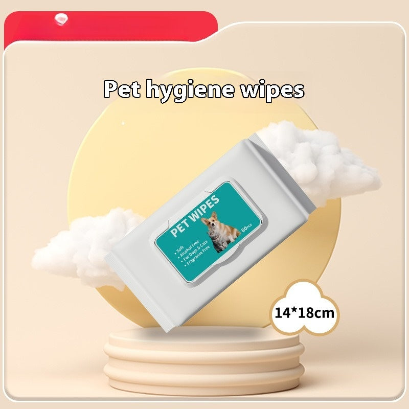 Animaux de compagnie 80-drawer Chien Exclusif pour chats jetable jetable Wipes de nettoyage jetable