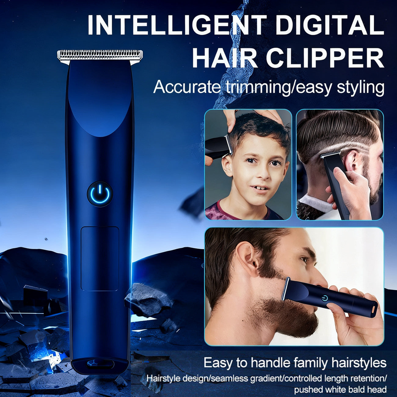 Cheveux électriques pour hommes et étrier de barbe - Élégant grooming pour des résultats professionnels