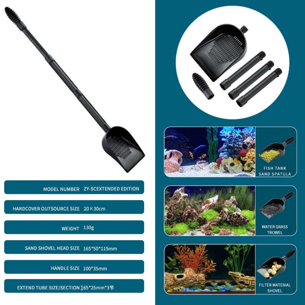 Réservoir de poisson pelle à sable polyvalente Bon aide aux animaux de compagnie