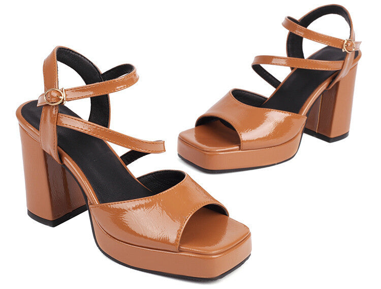 Plate-forme de femmes Sandales de talons chunky