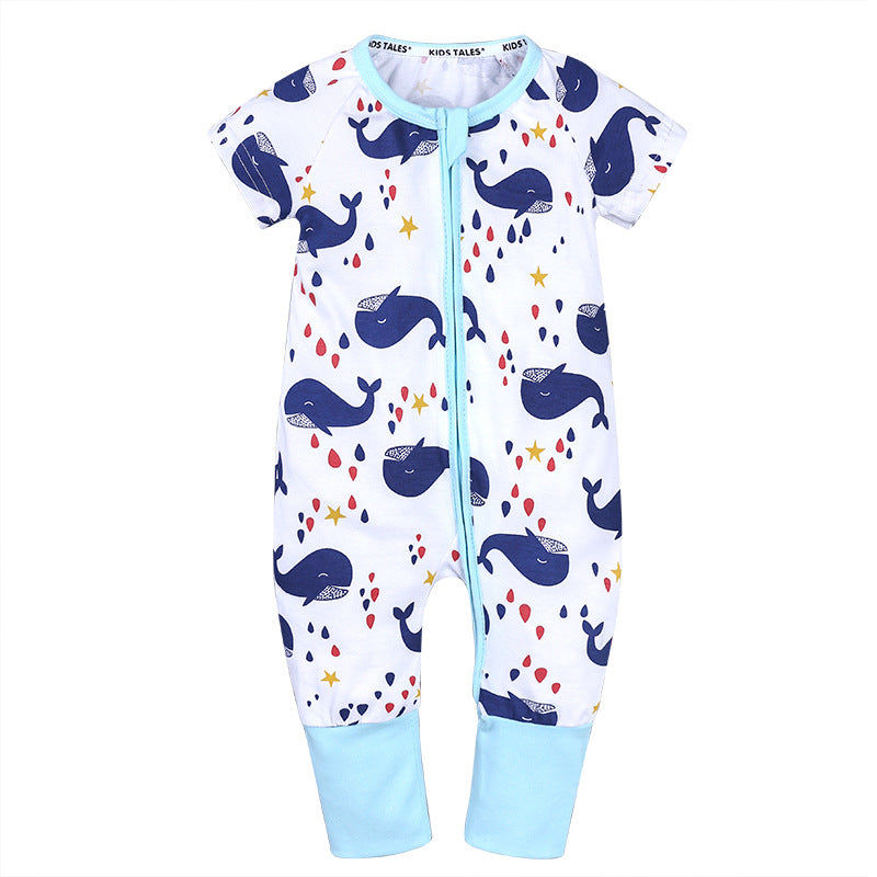 Short-sleeved baby bodysuit
