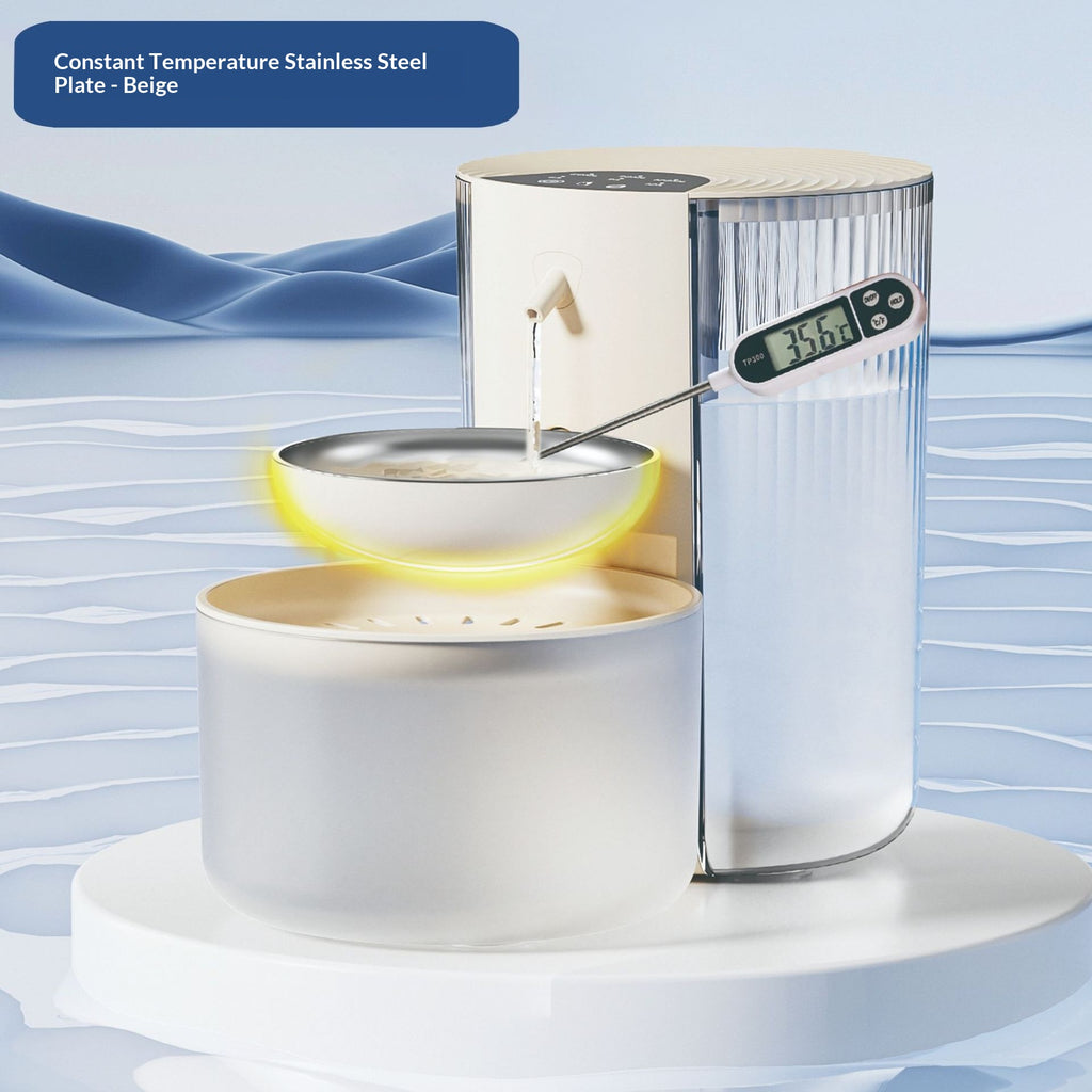 Smart Constante-Température 3L Fontaine d'eau pour animaux avec séparation de l'eau propre et rinçage Mec