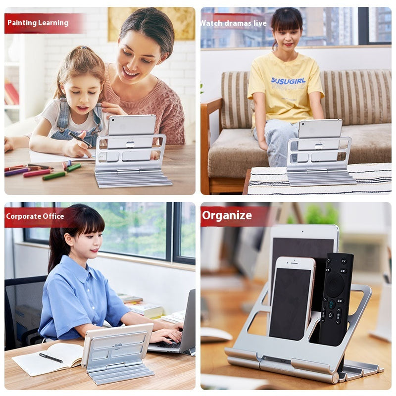 Bracket de stockage multi-fonctionnel de bureau pliable portable tablette télécommande
