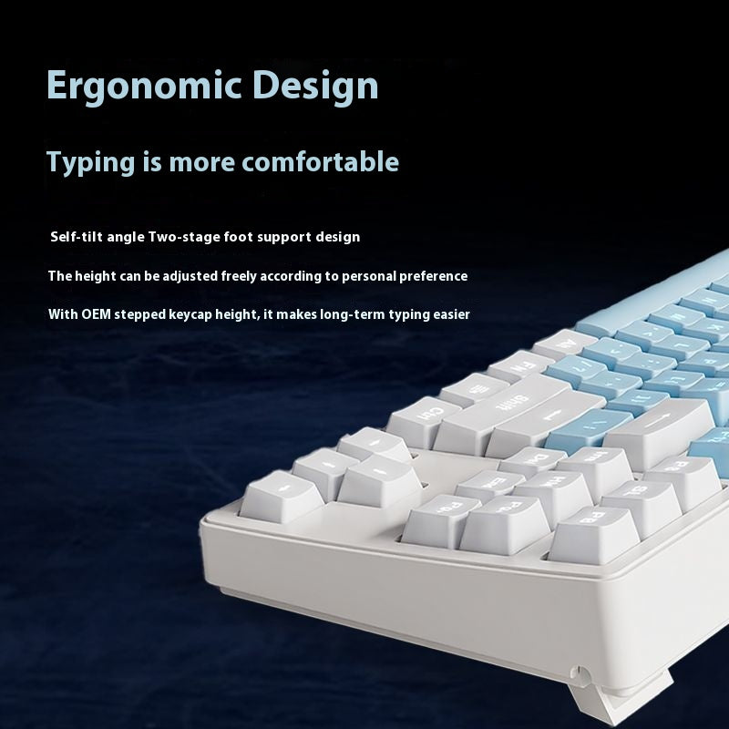 Jeu de bureau sans fil Bluetooth Clavier mécanique trois modèles