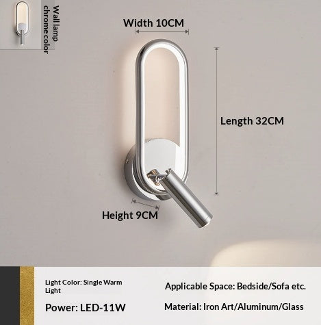 Lumière de mur créative pour le côté du lit
