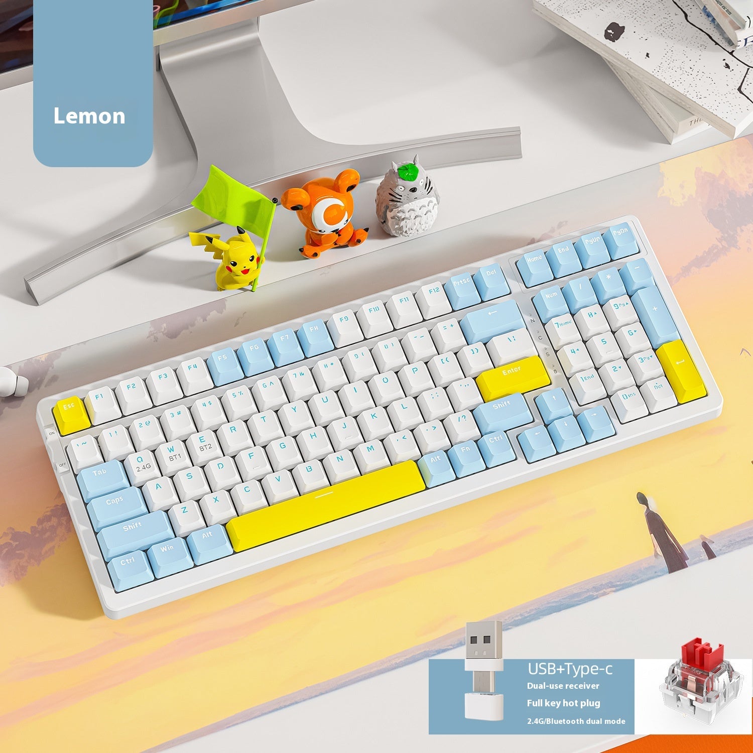 Clavier mécanique bimode sans fil Bluetooth