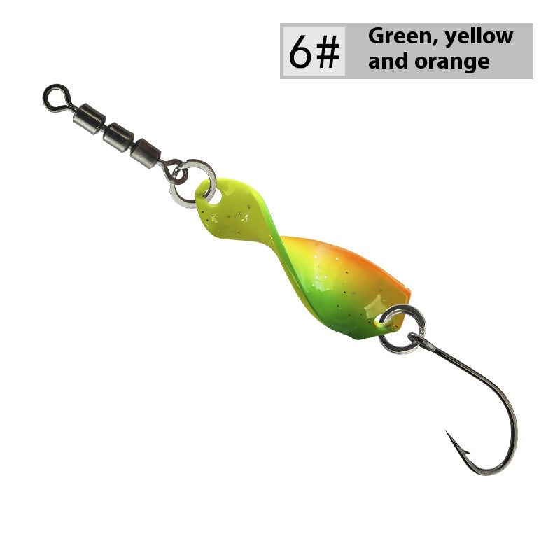 Lure Haute Vitesse Swivel Spiral Tossing Rotation Lure de métal brillant