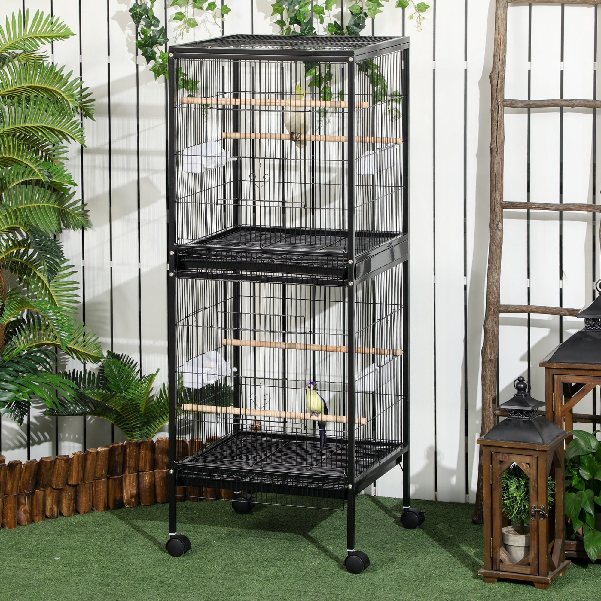 55" 2 En 1 Bird Cage Aviaire Parakeet House pour les nageoires