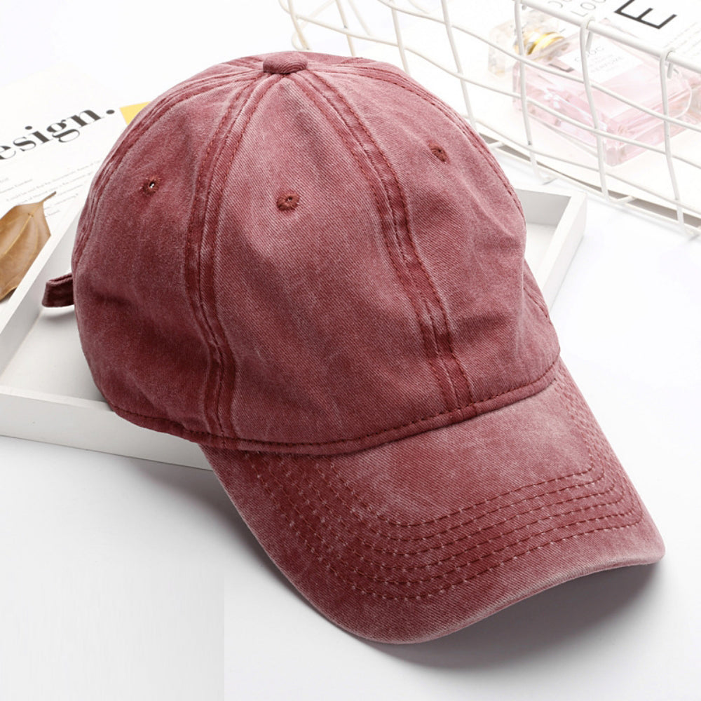 Summer Women's Solid-color Six-strand Ajustable Soft-brim Mode Casquette Casual Baseball