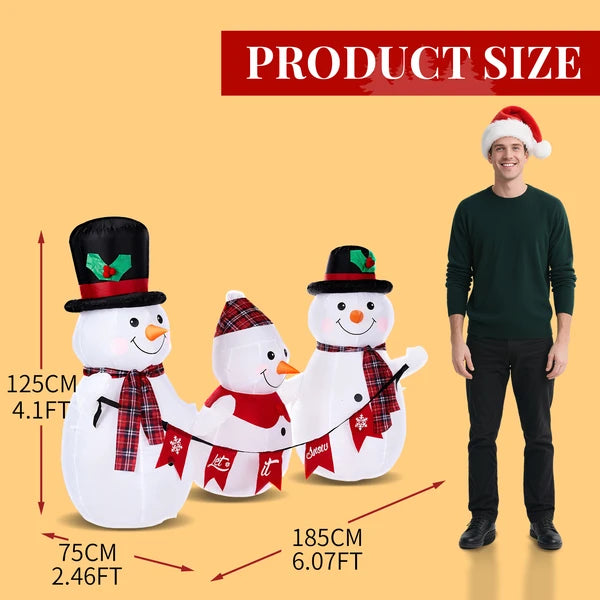 6.2FT Décoration gonflable de Noël éclairé