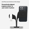Chargeur de téléphone sans fil magnétique trois en un adapté à l'écouteur