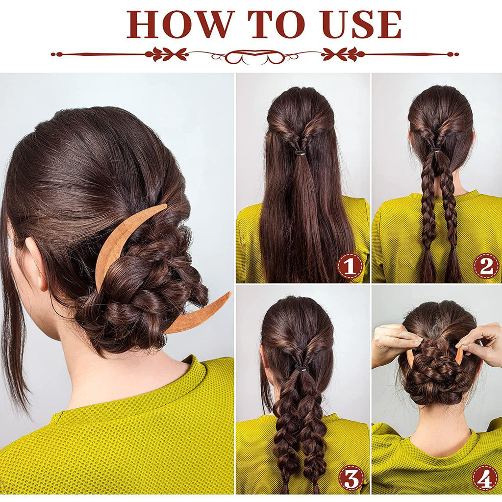 Barrettes à épingle à cheveux en forme de croissant