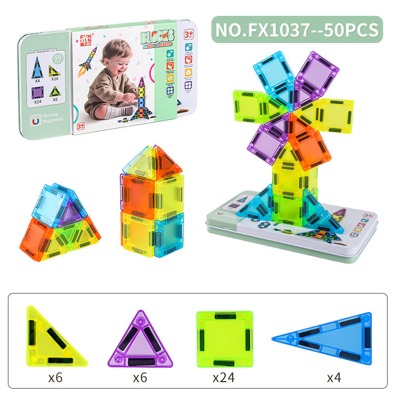 Magnetic Tile Jouet d'assemblage éducatif pour enfants