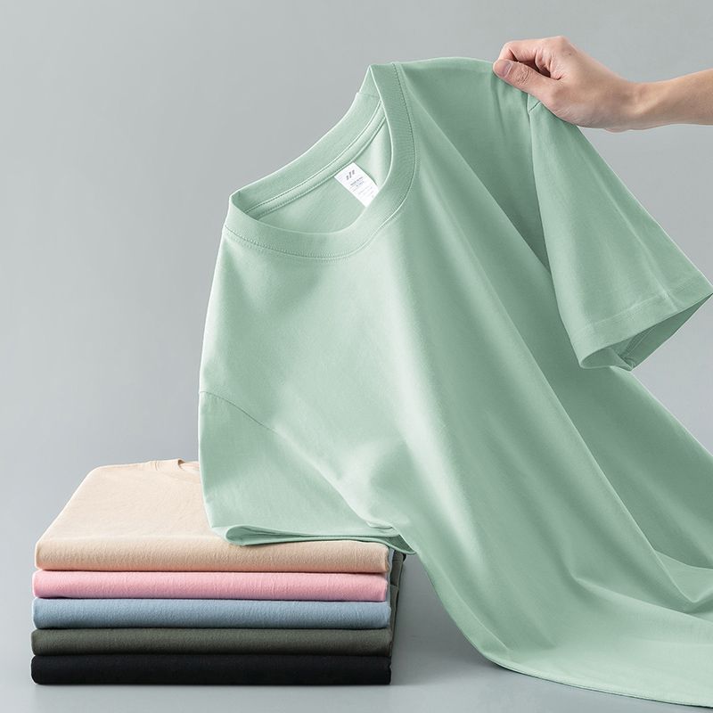 T-shirt en coton pur à demi manches pour hommes