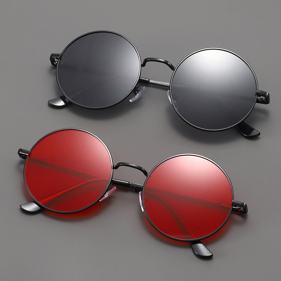 Lunettes de soleil de protection UV Vintage ronde
