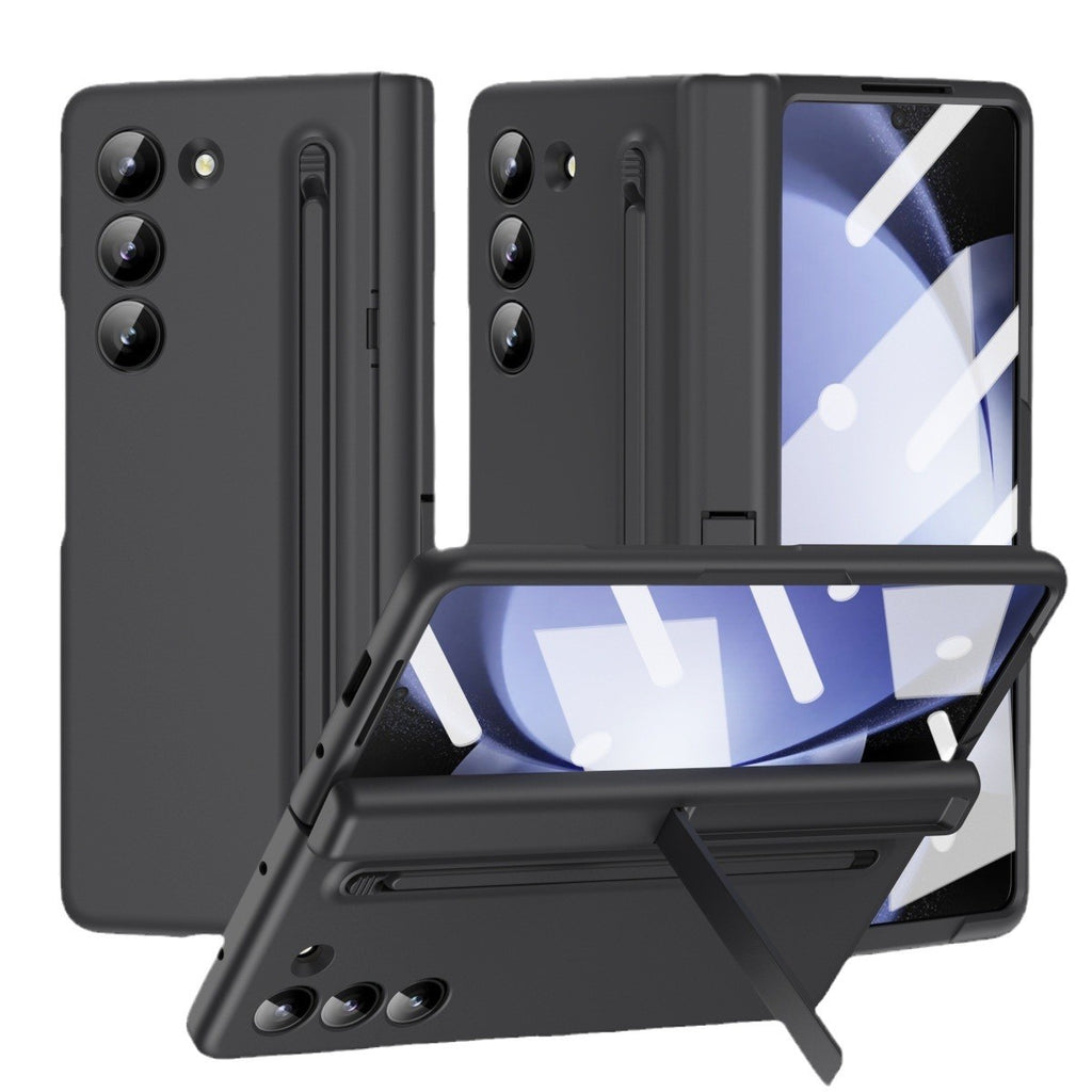 Case de téléphone avec support de fente de stylo et protecteur d'écran tout en un
