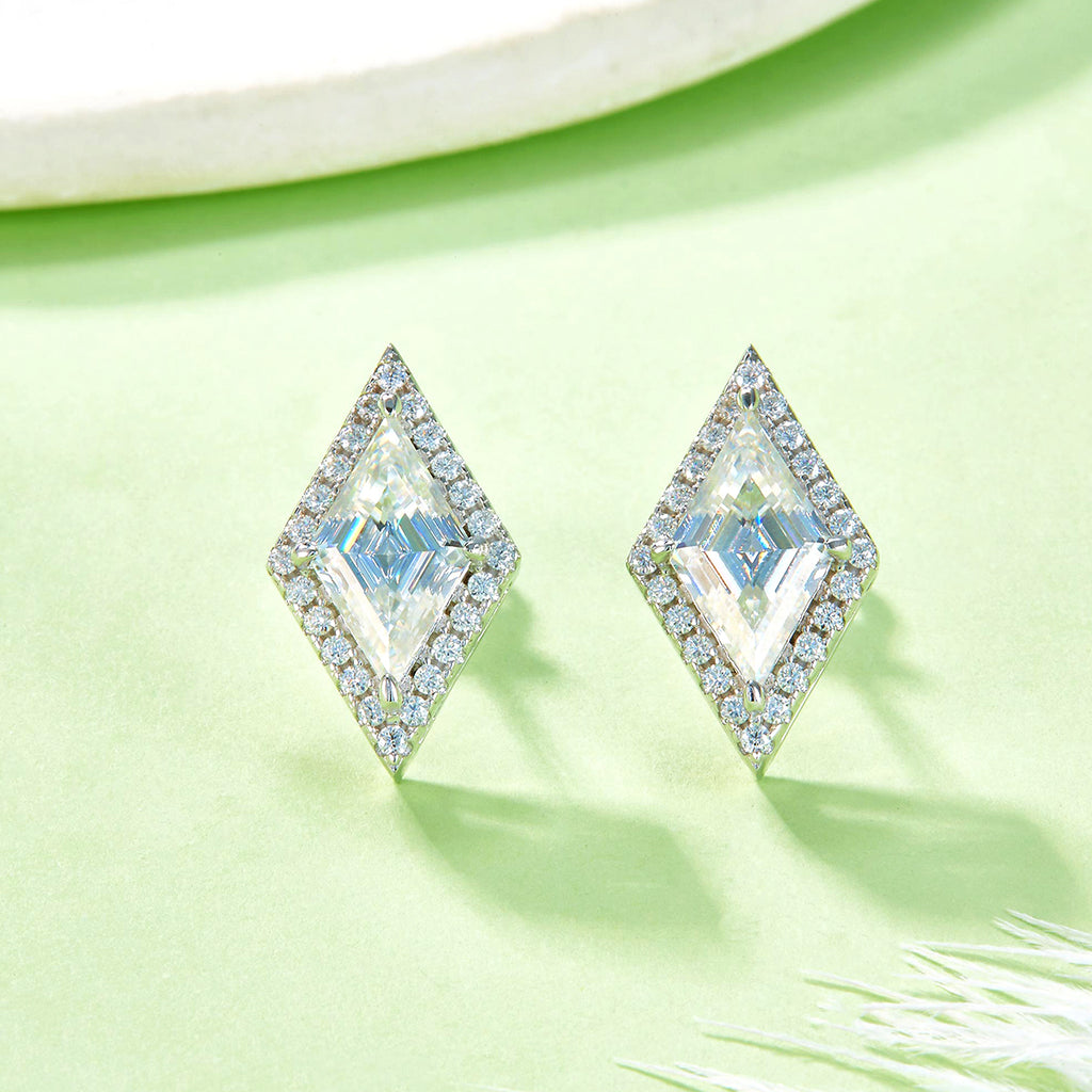 S925 Boucles d'oreilles de bout de halo en kit d'argent sterling