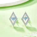 S925 Boucles d'oreilles de bout de halo en kit d'argent sterling