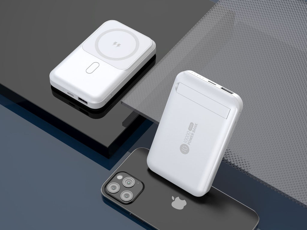 Aspiration magnétique sans fil charging trésor Grande capacité pliant Bracket Mobile Power Su