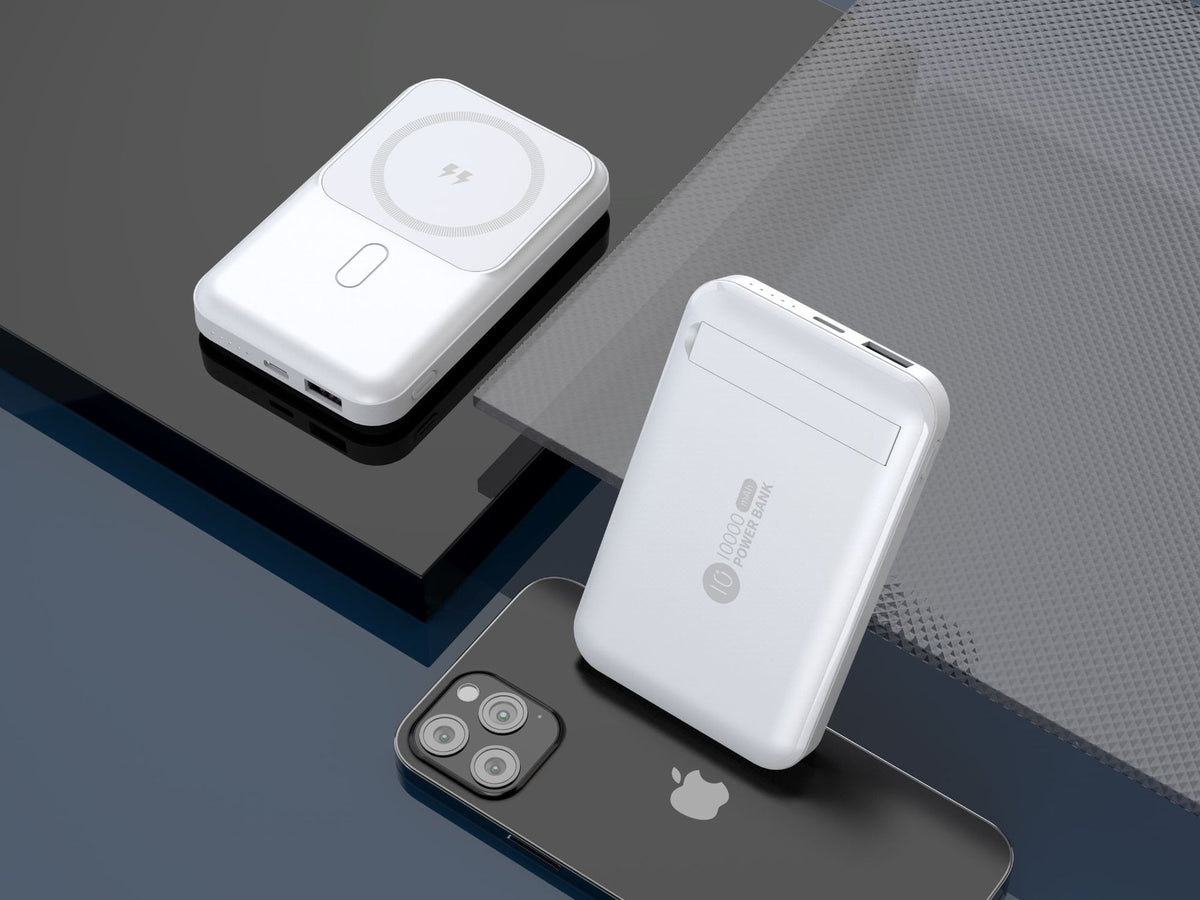 Aspiration magnétique sans fil charging trésor Grande capacité pliant Bracket Mobile Power Su