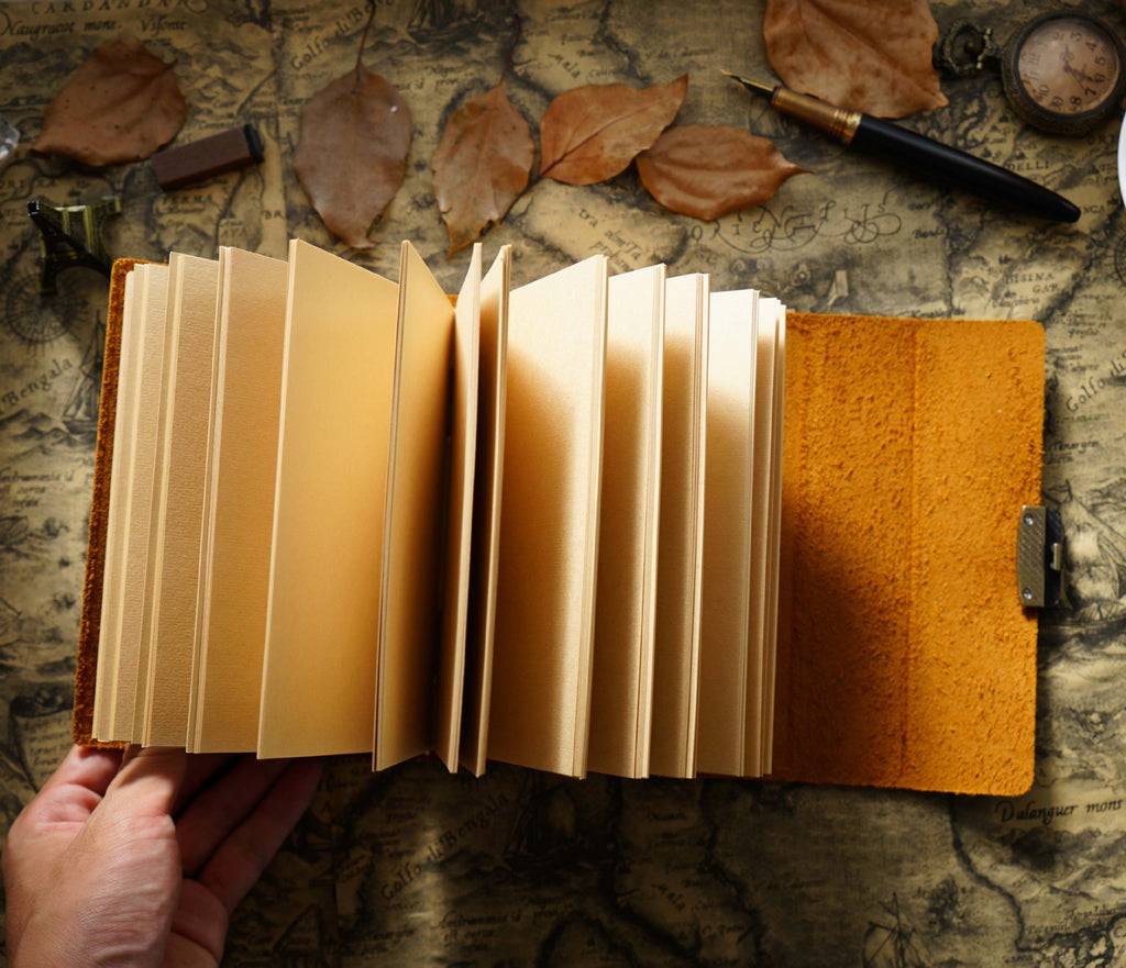 Vieille revue Journal Cowhide Notebook