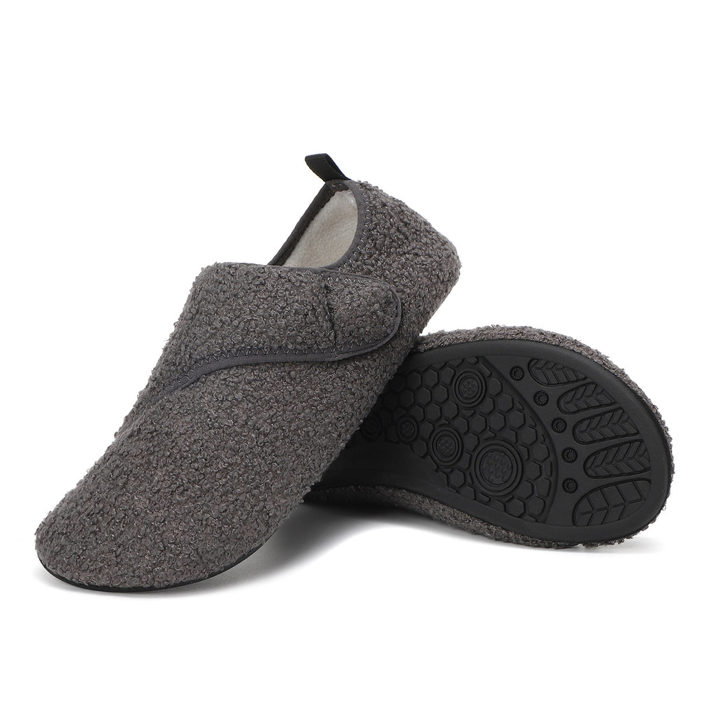 Automne Hiver Hommes et femmes Pantoufles en coton doublé de polaire