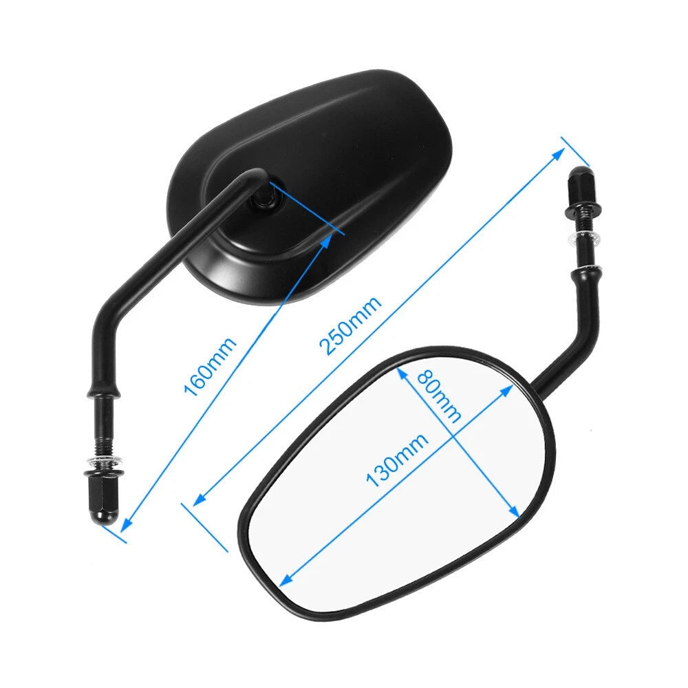Rétroviseurs de la moto noire pour Har Ley D Avidson Sportster XL 1200 Iron 883