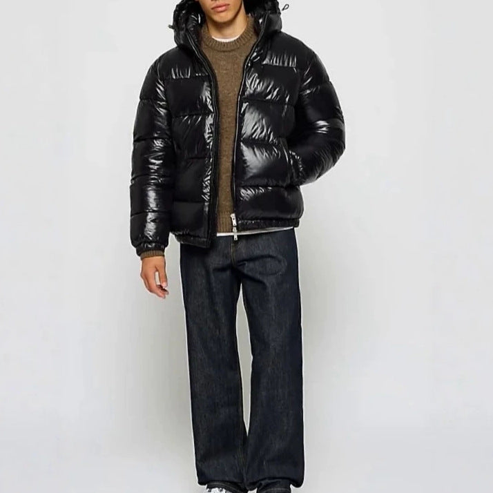 Manteau en coton rembourré d'hiver avec capot pour hommes